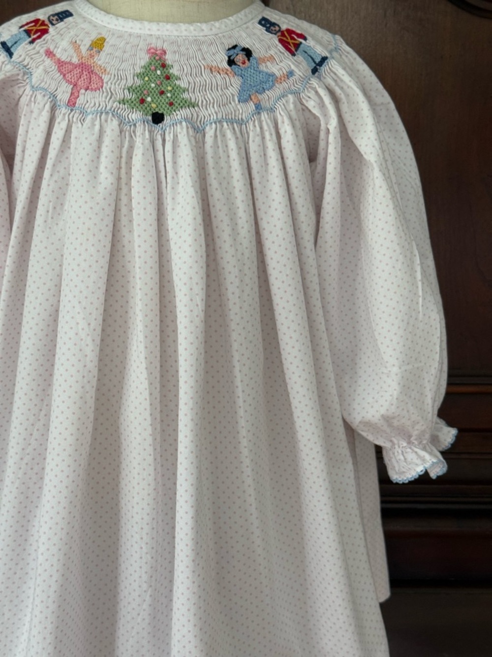 Shrimp & Grits Kids Smocked Nutcracker Ballerina Christmas Dress Girls 3T - Picture 13 of 16